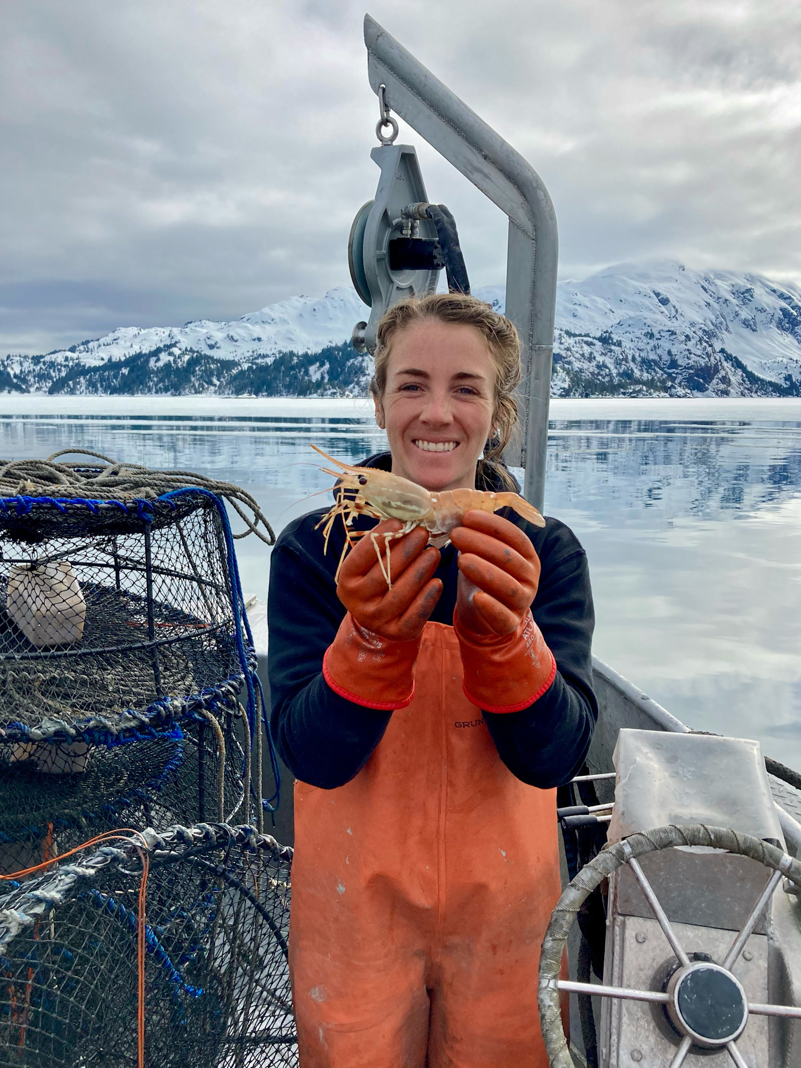 Shrimping the Alaska way in Prince William Sound, Alaska.