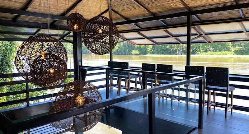 Deck overlooking the water