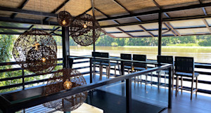 Deck overlooking the water