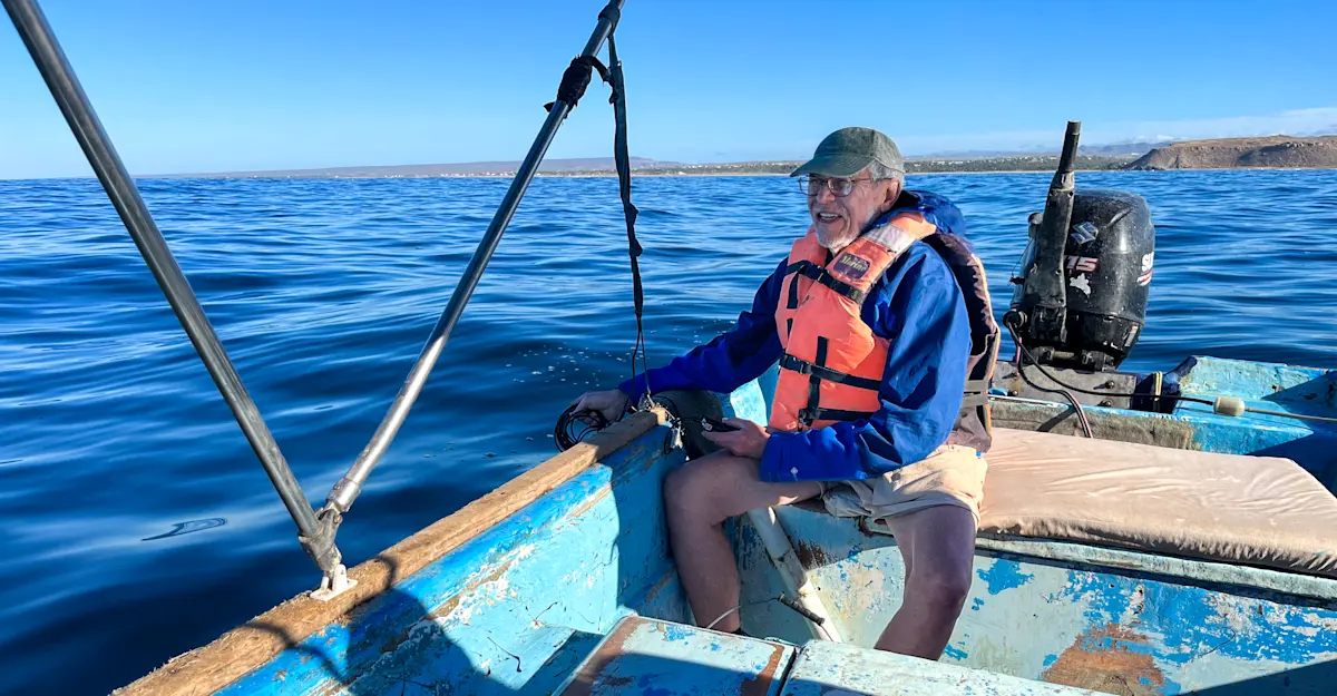 Earthwatch Expeditions guest performing field work, Baja, Mexico.