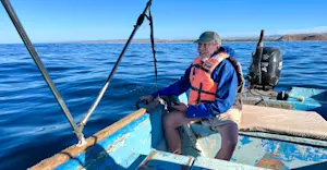 Earthwatch Expeditions guest performing field work, Baja, Mexico.