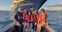 Guests aboard Zodiac and National Geographic Islander II, Galapagos Islands, Ecuador.