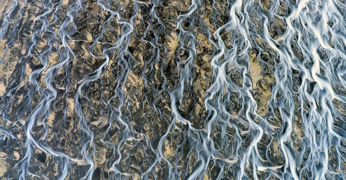 Glacial rivers, Iceland.