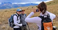 Nat Hab guests, Torres del Paine National Park, Patagonia, Chile.