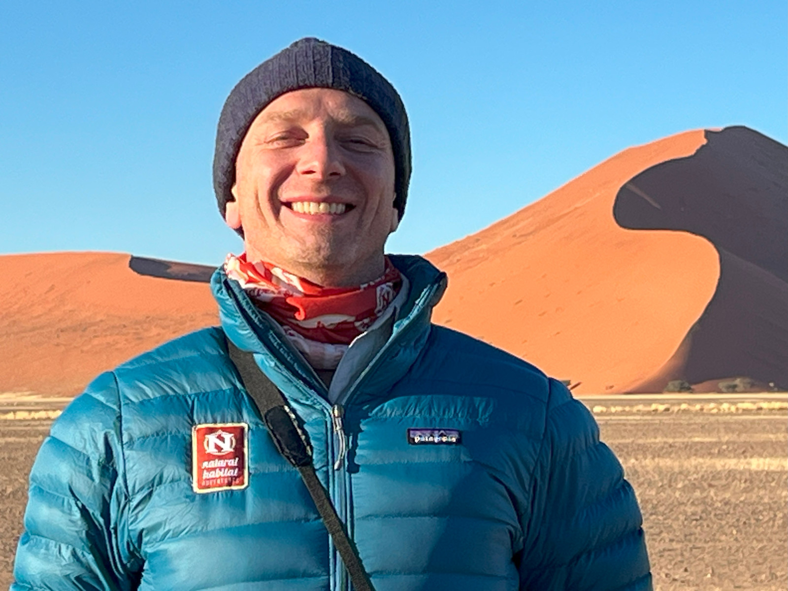 Watching the sunrise in Sossusvlei, Namibia.