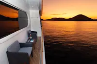 Guest cabin's private balcony
