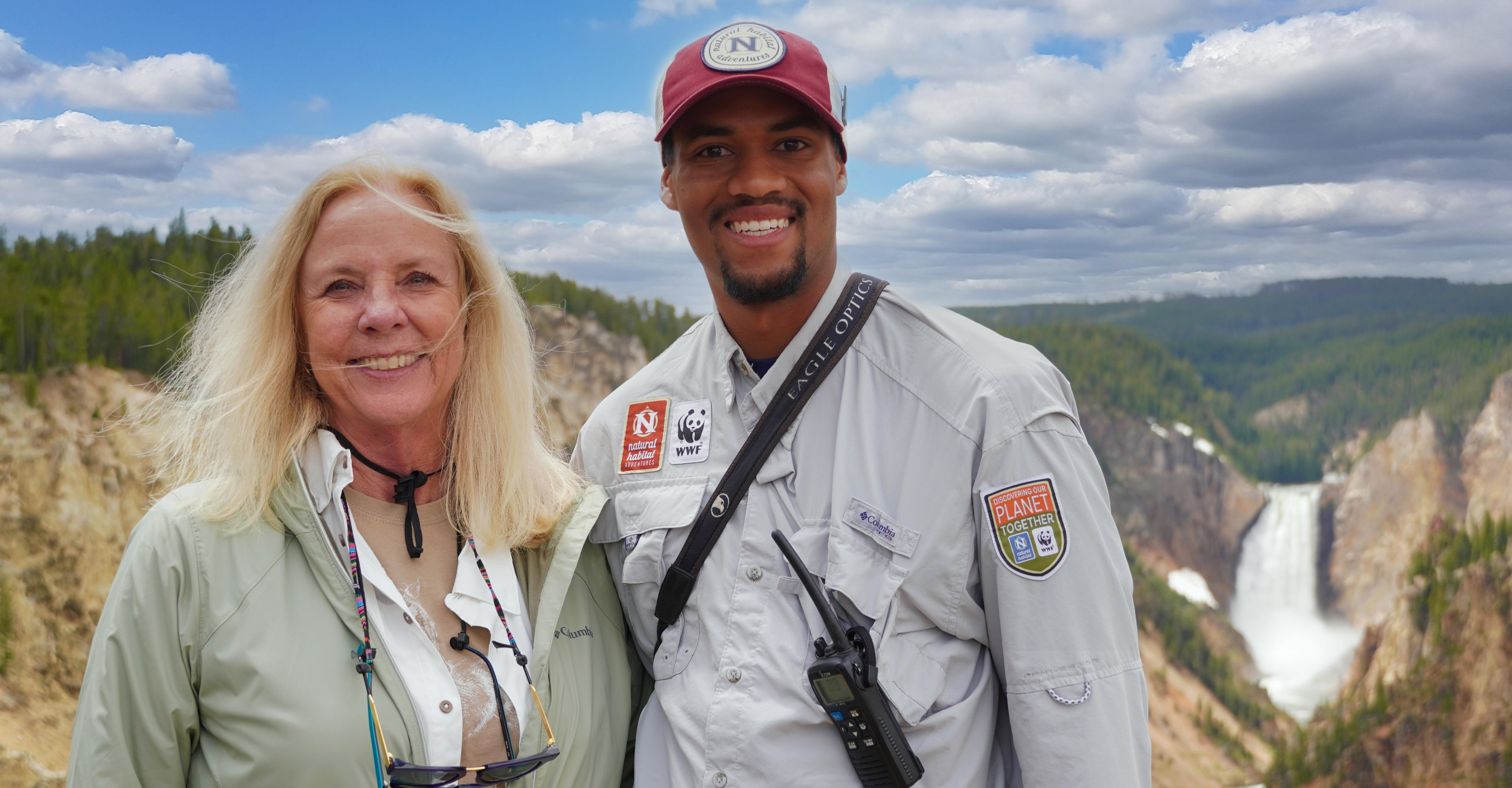 Nat Hab guest and Expedition Leader, Yellowstone National Park.