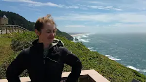 Exploring the coastline (and almost getting blown away) in Oregon. 