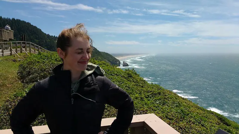 Exploring the coastline (and almost getting blown away) in Oregon. 