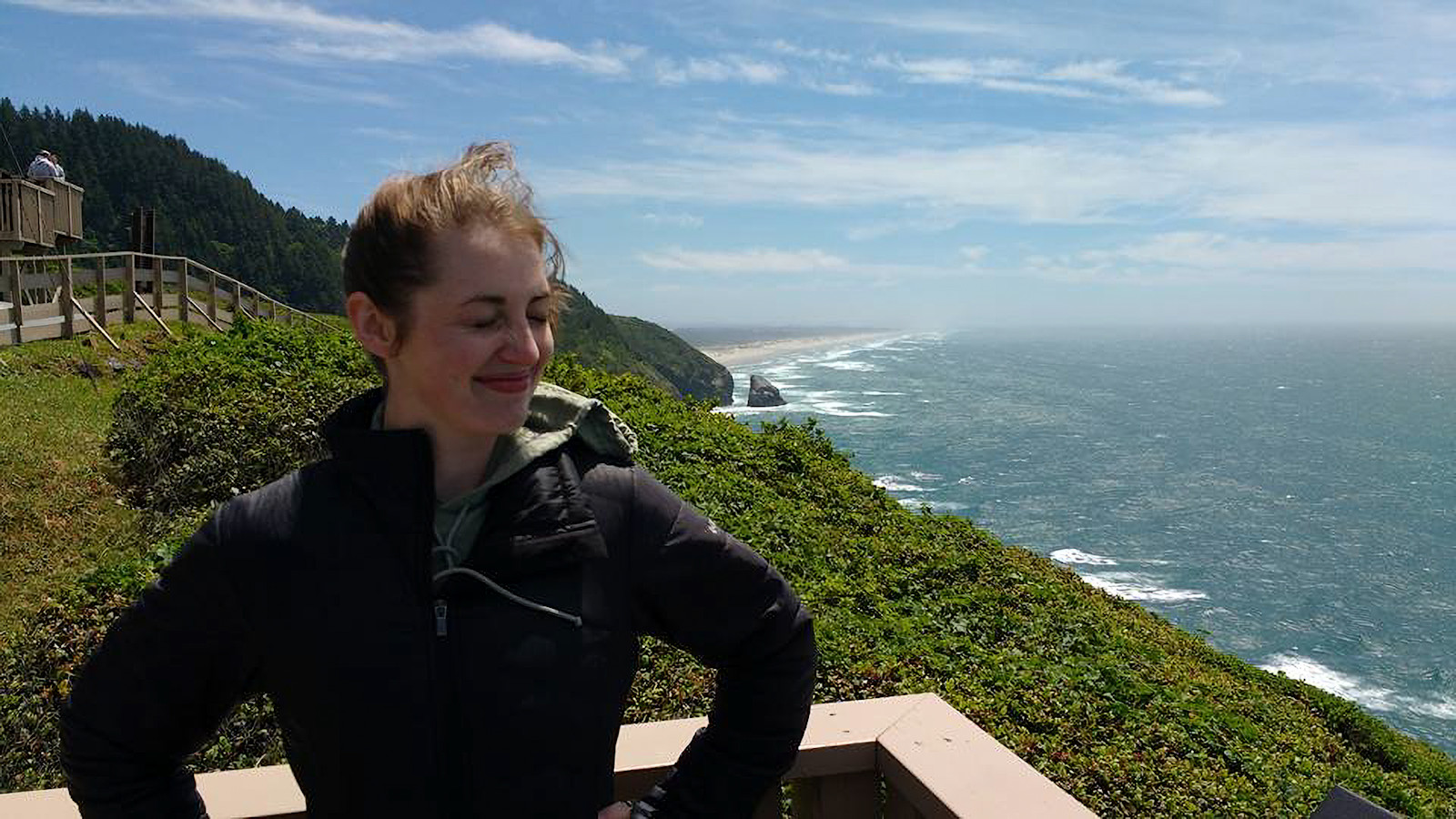 Exploring the coastline (and almost getting blown away) in Oregon. 