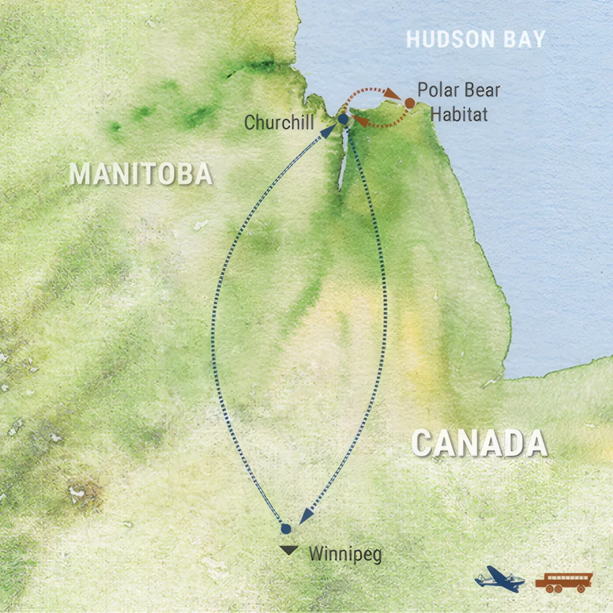 Trip map for Behind the Scenes with Polar Bears