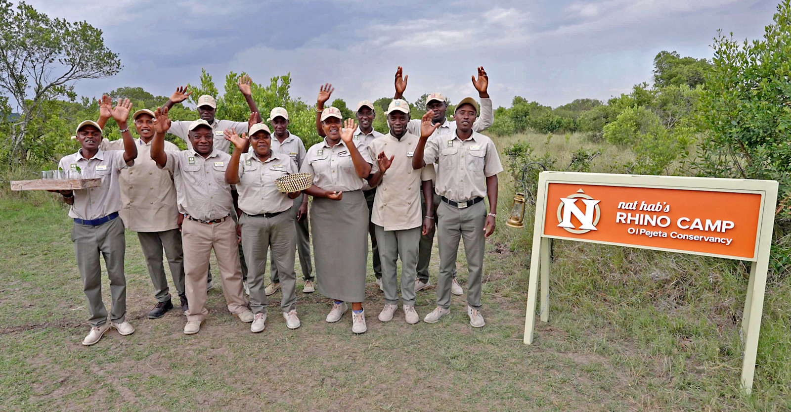 Camp staff at Nat Hab's Rhino Camp, Ol Pejeta Conservancy, Kenya.