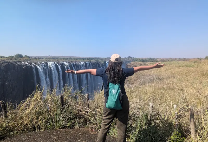 At Victoria Falls, Zimbabwe.