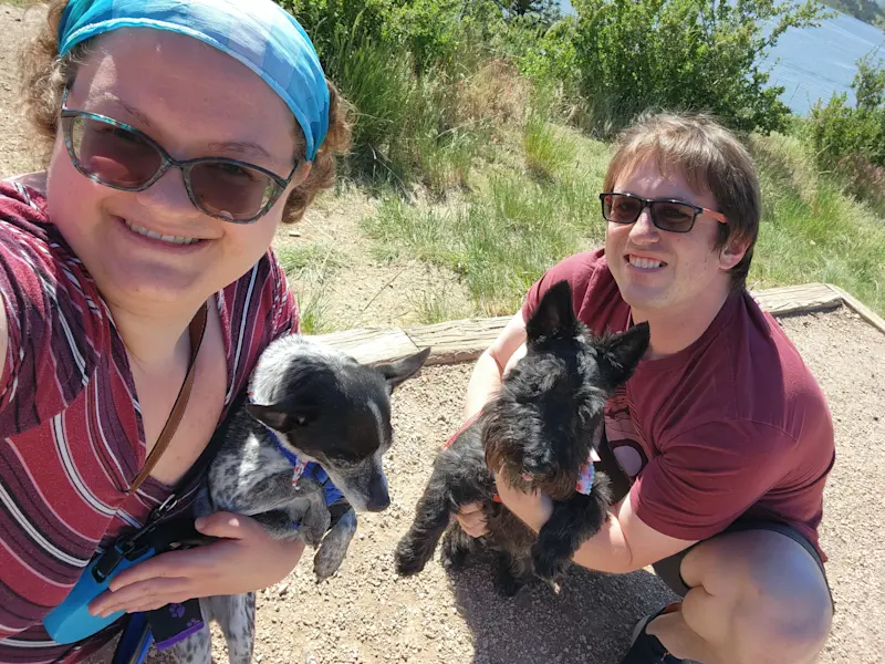 Visiting Horsetooth Reservoir in Colorado. 