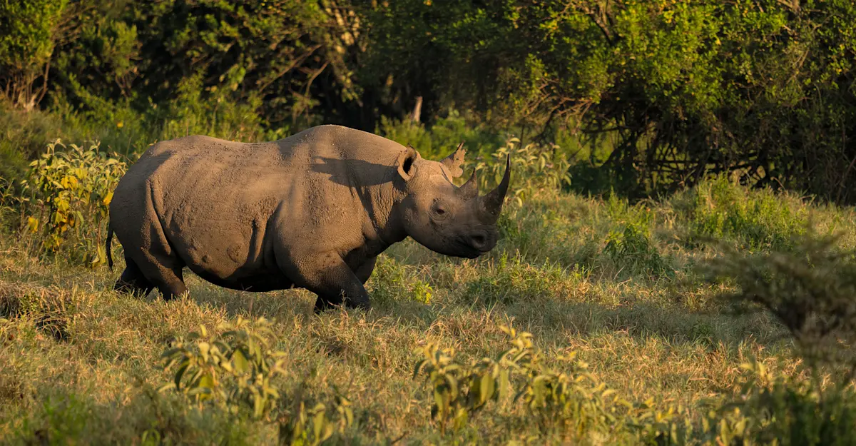 black rhino in kenya