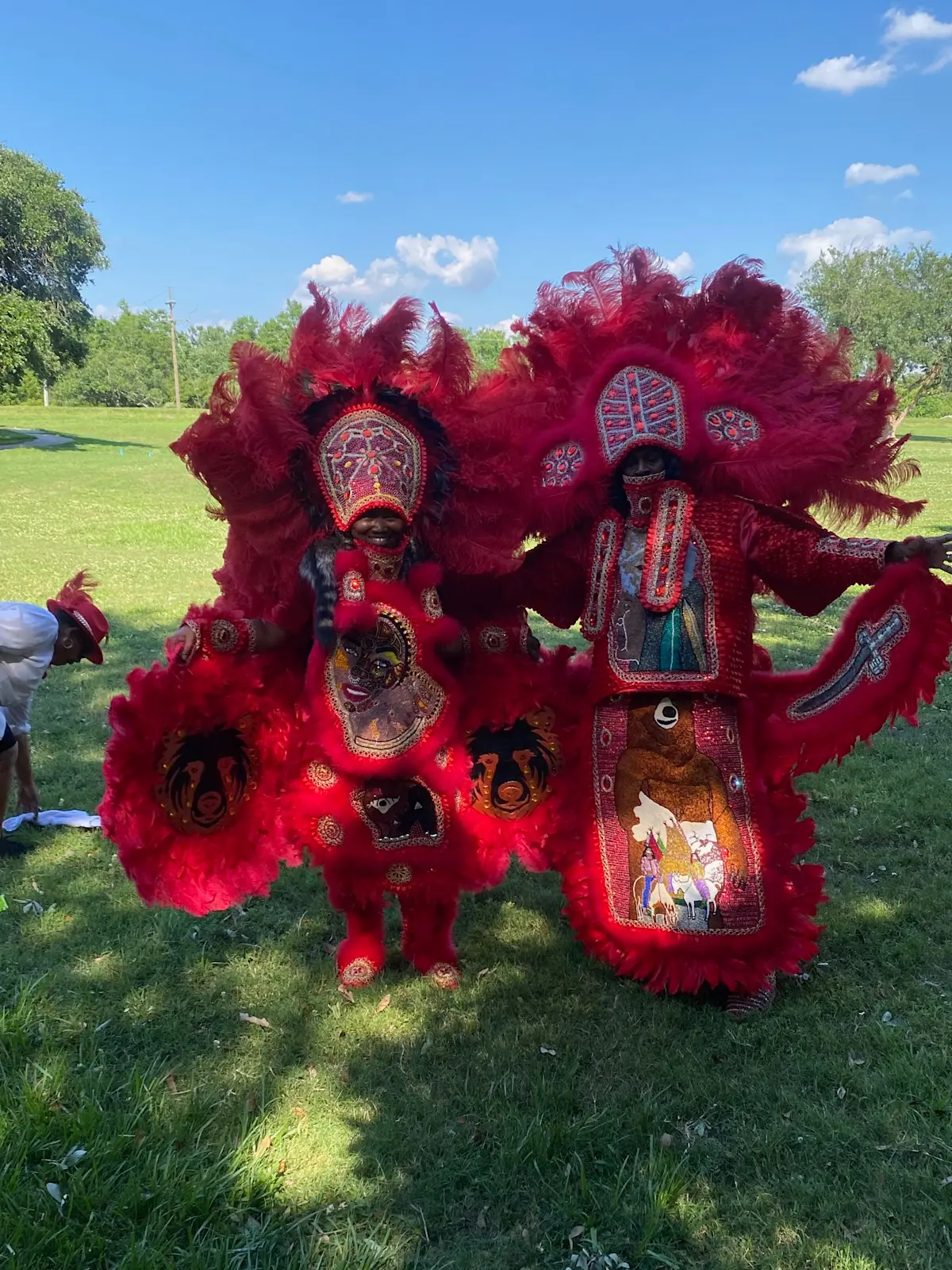 Spent time with Mardi Gra Indians in New Orleans, Louisiana.