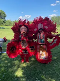 Spent time with Mardi Gra Indians in New Orleans, Louisiana.