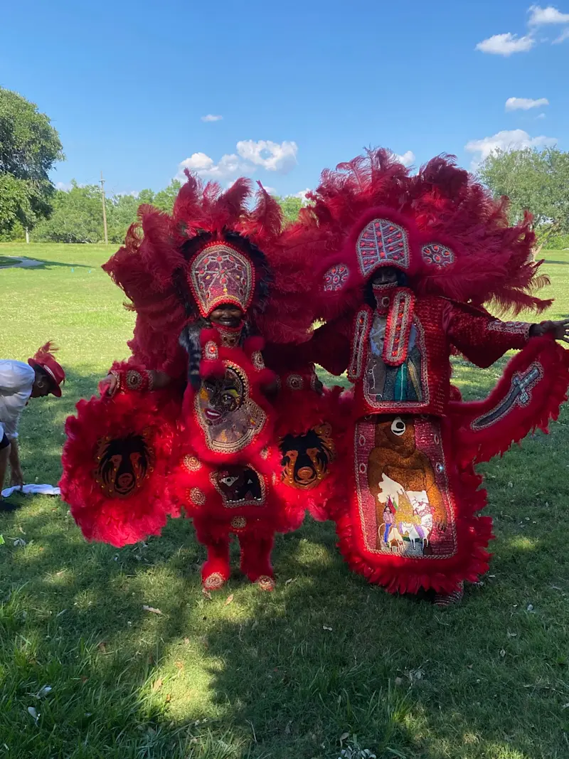 Spent time with Mardi Gra Indians in New Orleans, Louisiana.