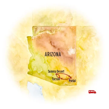 Route map for An Intimate Encounter with Arizona’s Forest Owls