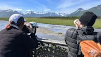 Nat Hab guests at Nat Hab's Alaska Bear Camp, Lake Clark National Park, Alaska.