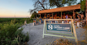 Fire pit and lounge tent