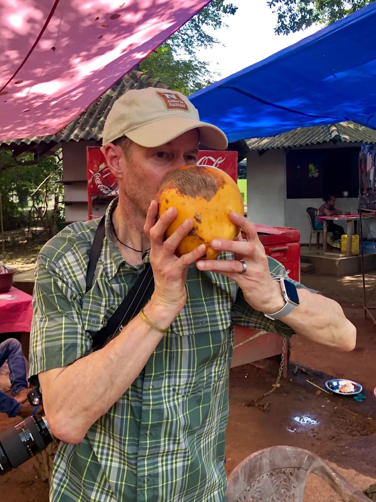 "Sorry, we’re out of straws for your coconut drink," Sri Lanka.