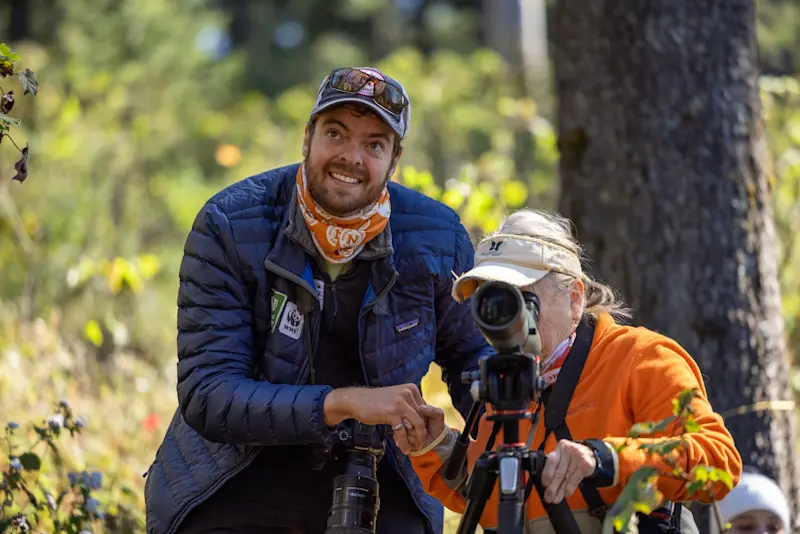 Nat Hab guest and Expedition Leader, Chincua Butterfly Sanctuary, Mexico.