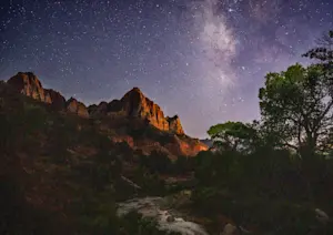 The Milky Way over The Watchman, Zion National Park, Utah.
