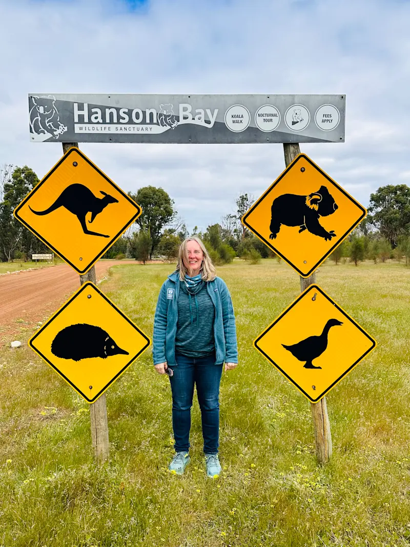 Standing in an animal Crossing in Australia!