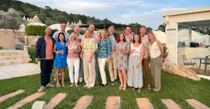 Dinner at Borgo Canonica, in the Itria Valley, Italy. 
