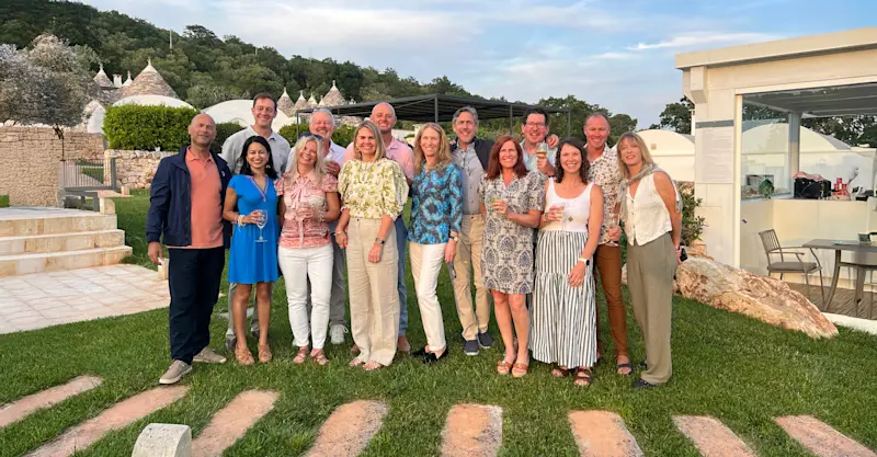 Dinner at Borgo Canonica, in the Itria Valley, Italy. 