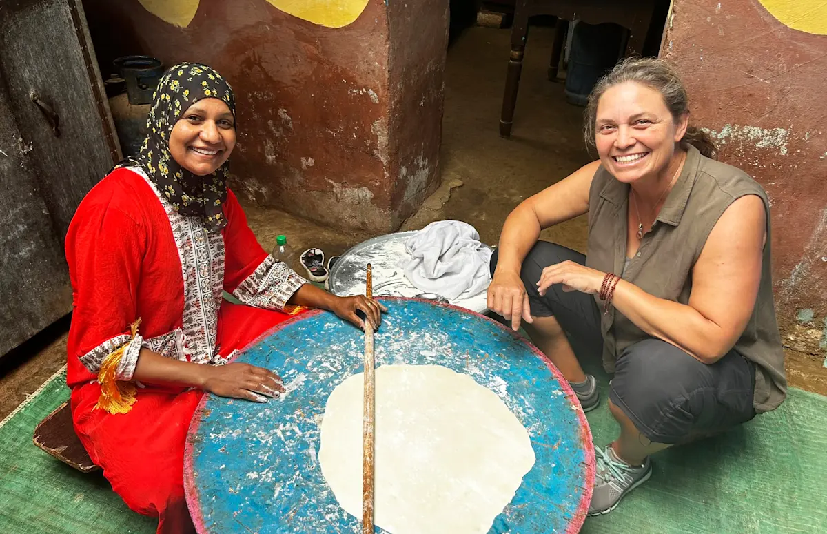 Share breakfast with a local farming family, Besaw Island, Egypt.