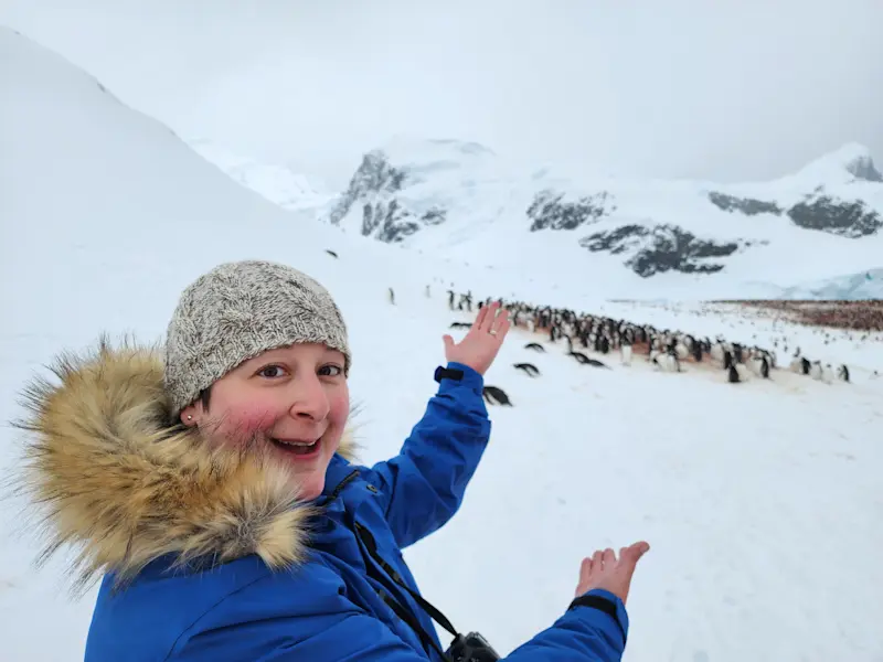 My first penguins in Antarctica.