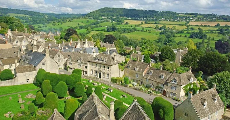 Village of Painswick, Cotswolds, England.