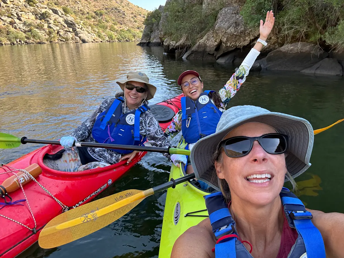 Kayaking the Douro River in Portugal.