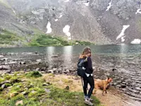 Hitting the trail with Ruby in Colorado.