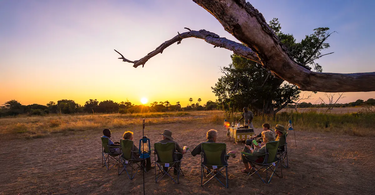 Sundowner, South Luangwa National Park, Zambia.