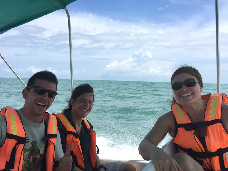 Pura vida! Traveling by boat with my friend Tex off the west coast of Costa Rica.