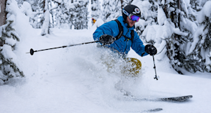 Finlay skiing in British Columbia