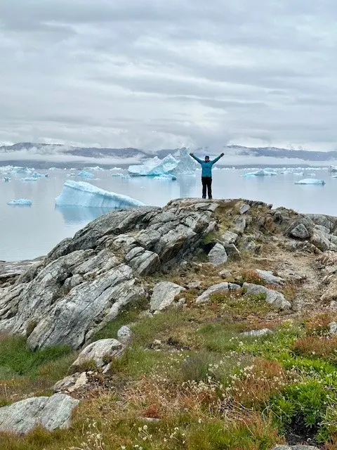 Taking in the majestic views in Greenland.