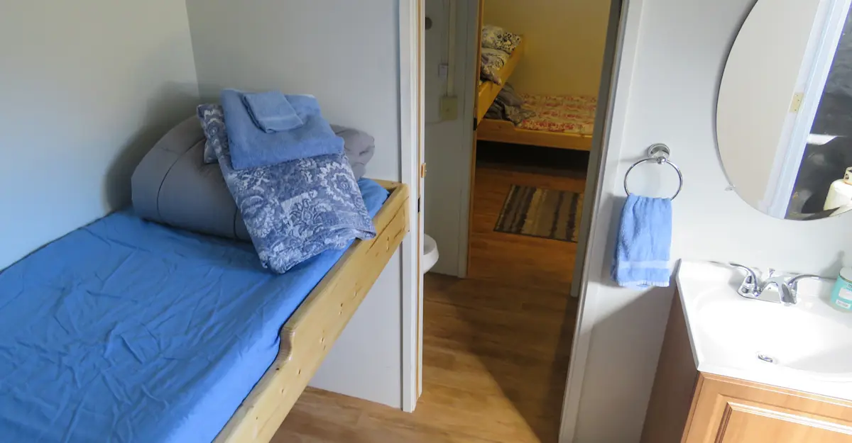 Guest cabin interior aboard the Ursus.