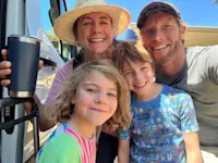 My Family: The best fellow adventurers, farewell and welcome home committee, world explorers in the making.