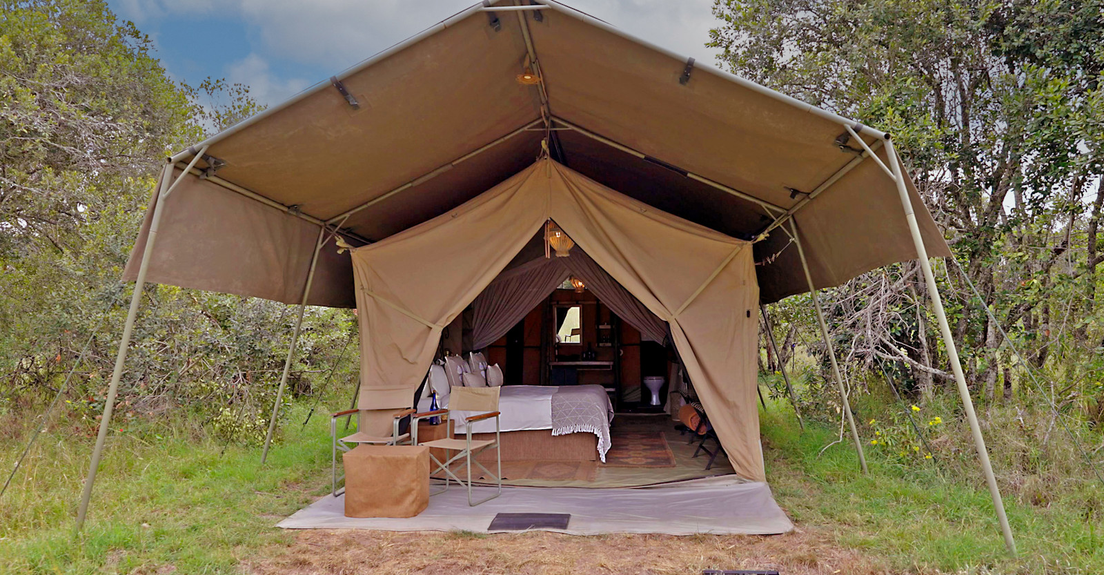 Guest tent at Nat Hab's Rhino Camp—Ol Pejeta Conservancy