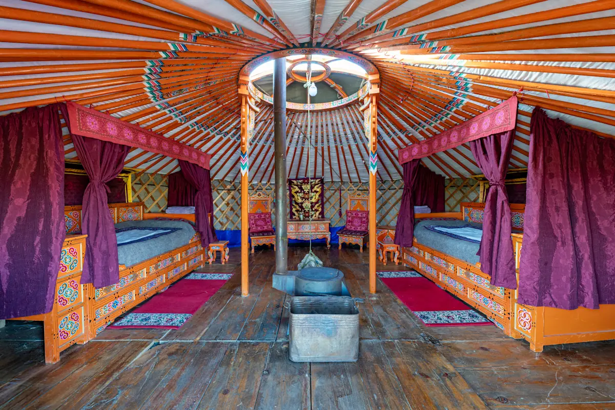 Ikh Nart Rocks Ger Camp, Ikh Nart Nature Reserve, Mongolia.