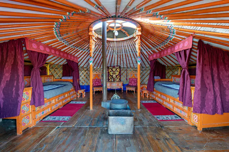 Ikh Nart Rocks Ger Camp, Ikh Nart Nature Reserve, Mongolia.