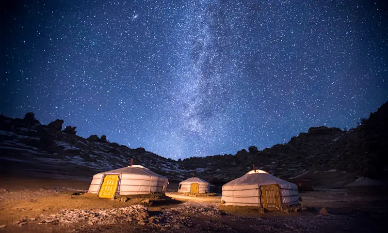 Night sky at ger camp, Mongolia.