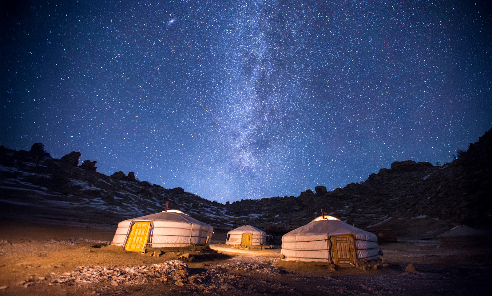 Night sky at ger camp, Mongolia.