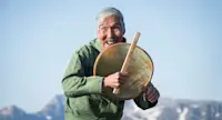 Greenlandic Drum Dancer, Greenland.