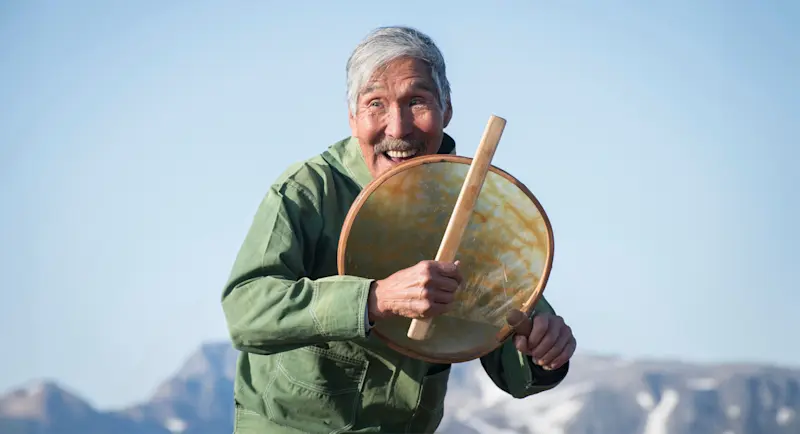 Greenlandic Drum Dancer, Greenland.