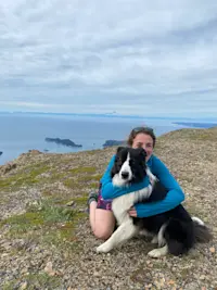 Trail buddies for life in Kachemak Bay State Park, Alaska. 